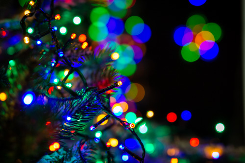 Boże Narodzenie - Lampki choinkowe 200 LED z dodatkowym gniazdem multikolor (2)