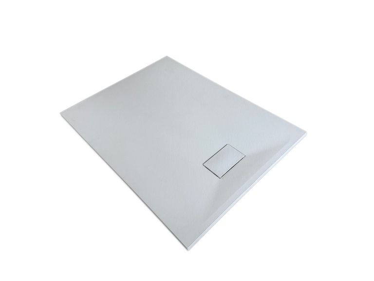 Brodziki prysznicowe - Brodzik Prysznicowy Prostokątny Efekt Kamienia 120 x 90 cm Biały CORCIANO (3)