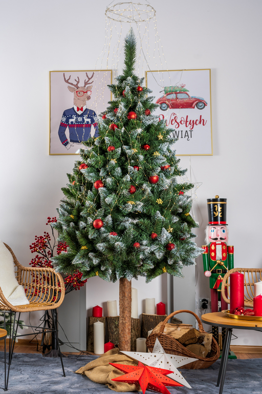 Choinki sztuczne - Sosna diamentowa sztuczna LUX na pniu 180 cm (3)