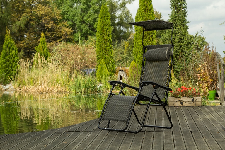 Leżaki ogrodowe - LEŻAK PLAŻOWY ZERO GRAVITY FOTEL SKŁADANY OGROD TG (6)