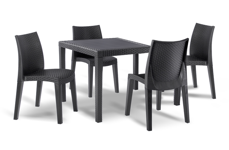 Ogród - Zestaw Mebli Ogrodowych MINI Lady stół KING 79 cm 4 EUROHIT Garden (1)