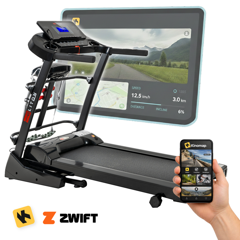 Bieżnie elektryczne - Bieżnia Elektryczna Vigo z masażerem i hantlami (1)