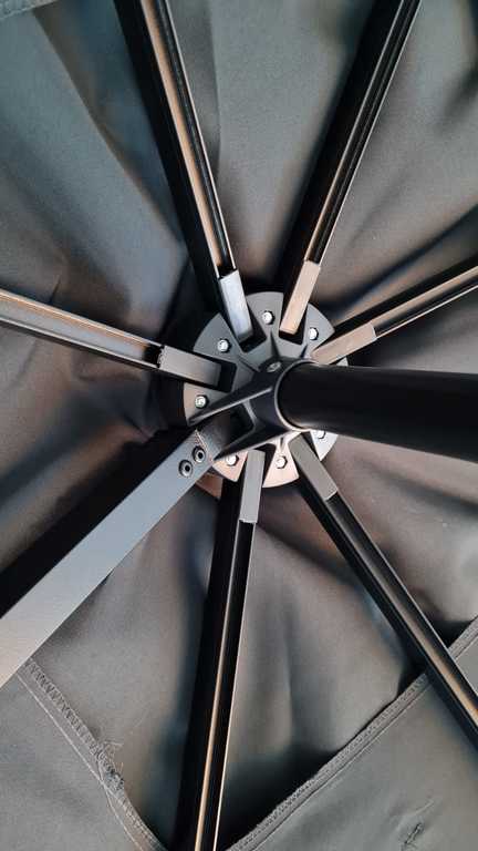 Ogród - Parasol OGRODOWY SIENA 3x3m LED PANEL SŁONECZNY składany (14)