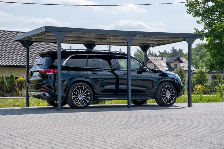 Domki / Garaże - Wiata samochodowa Carport 540 x 285 x 230 cm Garaż samochodowy (4)