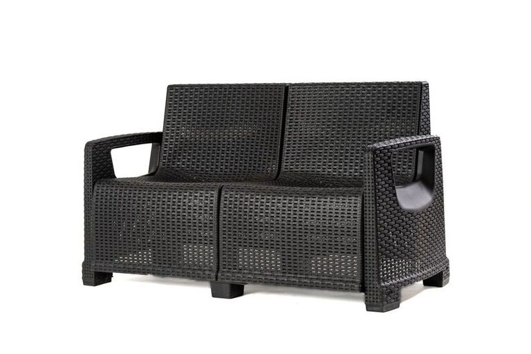 Zestawy ogrodowe - Zestaw Ogrodowy Paradiso Sofa stolik 2 fotele Antracyt (3) Zestawy ogrodowe - Zestaw Ogrodowy Paradiso Sofa stolik 2 fotele Antracyt (3)