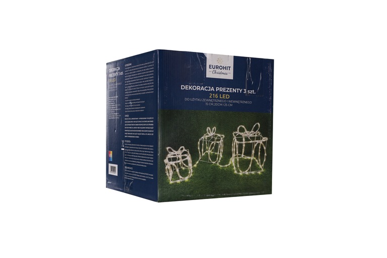 Boże Narodzenie - Dekoracja prezenty 180 LED, 25/20/15cm, do użytku zewnętrznego (5)