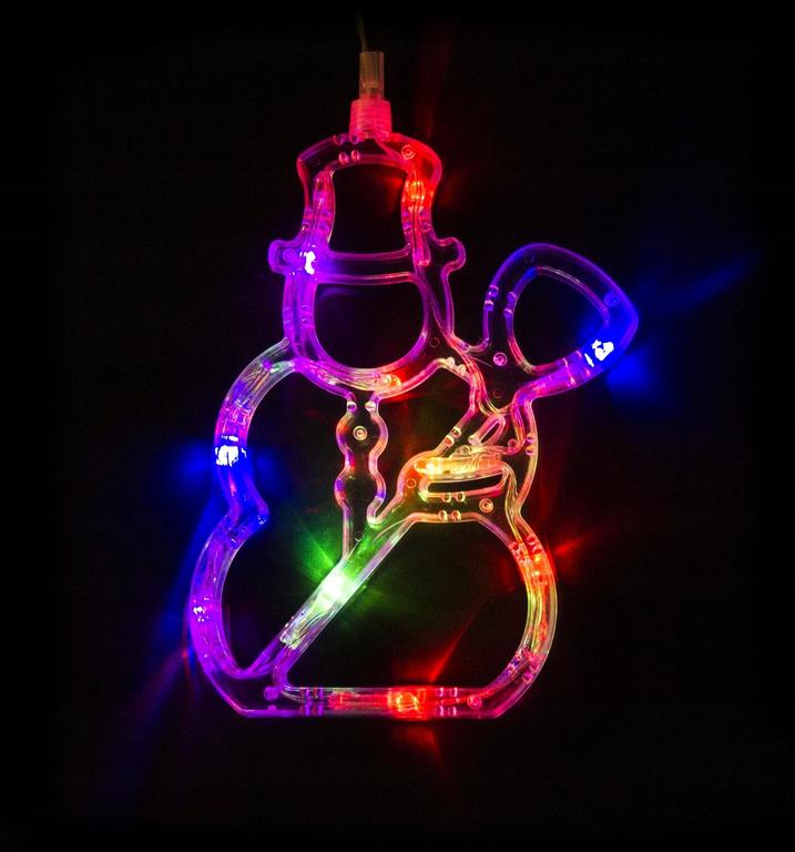 Boże Narodzenie - Ozdoba Świąteczna Bałwanek LED na okno 20cm 10led EAN 5900054718447 (3)