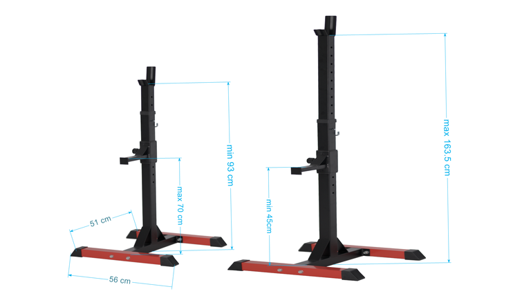 Ławeczki do ćwiczeń - Stojaki Pod Sztangę  2 szt regulowane Stojak na sztangę (2)