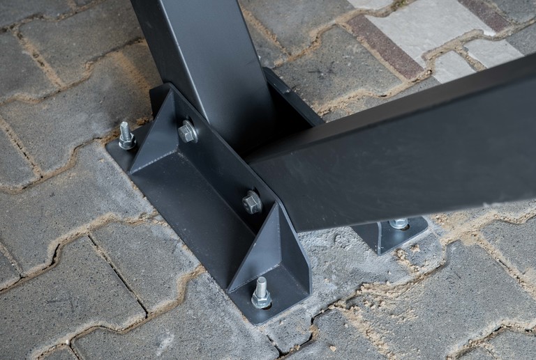 Domki / Garaże - Garaż samochodowy CARPORT Wiata FOTOWOLTAICZNA sama konstrukcja (5)