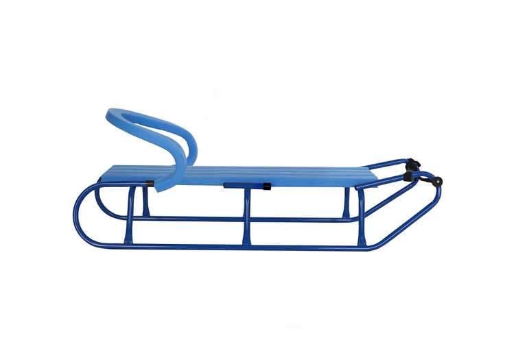 Sanki - Sanki dla dzieci Niebieskie Podwójne z Oparciem (3)