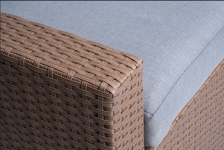 Zestawy ogrodowe - Zestaw Ogrodowy Premium KARA MAXI NAROŻNIK Stół 2 fotele 2 PUFY TECHNORATTAN (4)