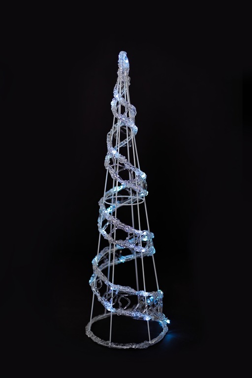 Boże Narodzenie - Dekoracja Stożek 30 LED 60 cm do użytku wewnętrznego i zewnętrznego zimny biały  (2)