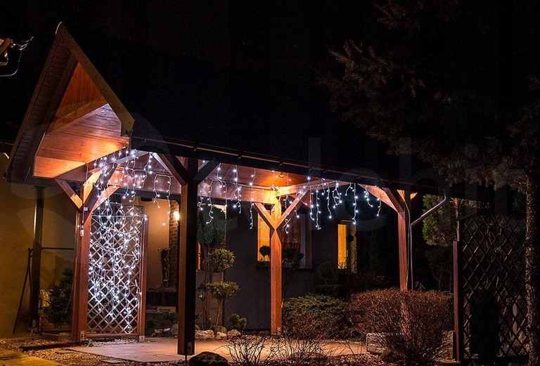 Lampki choinkowe - Lampki Choinkowe Sople 500LED 18M Białe Zimne  (3) Lampki choinkowe - Lampki Choinkowe Sople 500LED 18M Białe Zimne  (3)
