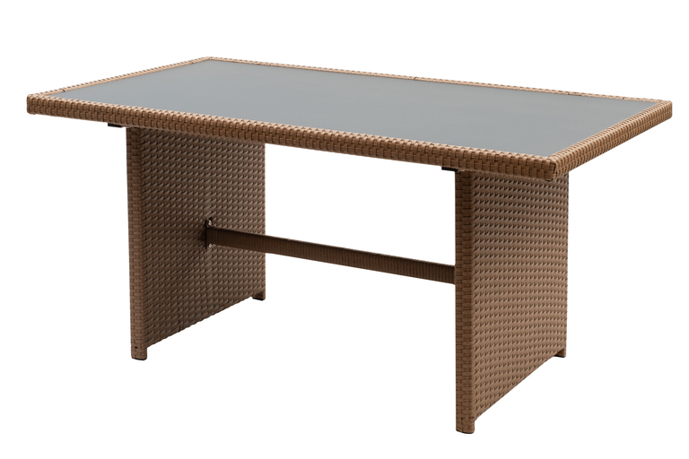 Zestawy ogrodowe - Zestaw Ogrodowy Premium KARA MAXI NAROŻNIK Stół 2 fotele 2 PUFY TECHNORATTAN (13)