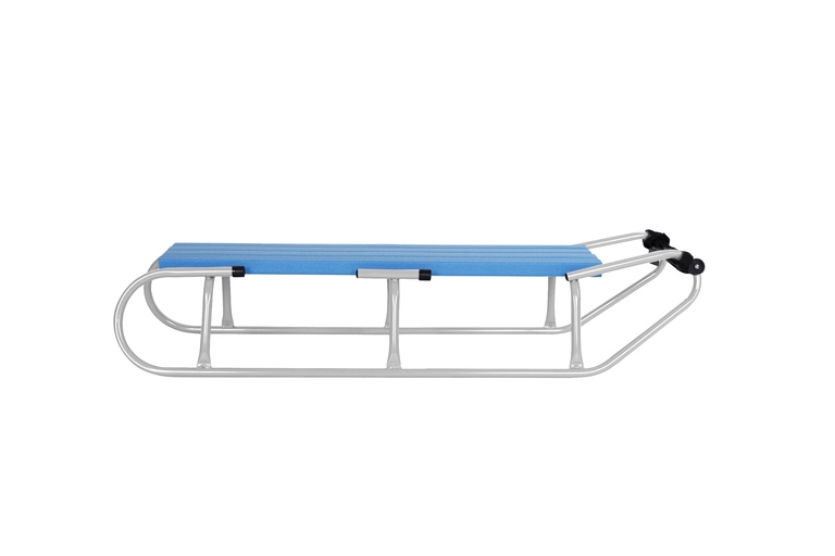 Sanki - Sanki dla dzieci Niebiesko-Srebrne Podwójne z Oparciem (2)