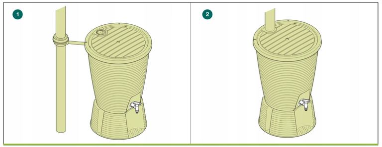 zbiorniki wodne  - Zbiornik na wodę deszczówkę KETER 200 litrów ZESTAW (10) zbiorniki wodne  - Zbiornik na wodę deszczówkę KETER 200 litrów ZESTAW (10)