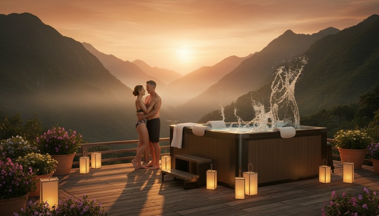 Jacuzzi ogrodowe - Jacuzzi Panelowe Całoroczne  Basen Ogrodowy Spa Corciano Kwadratowe 159 x 159 x 70 cm (5)