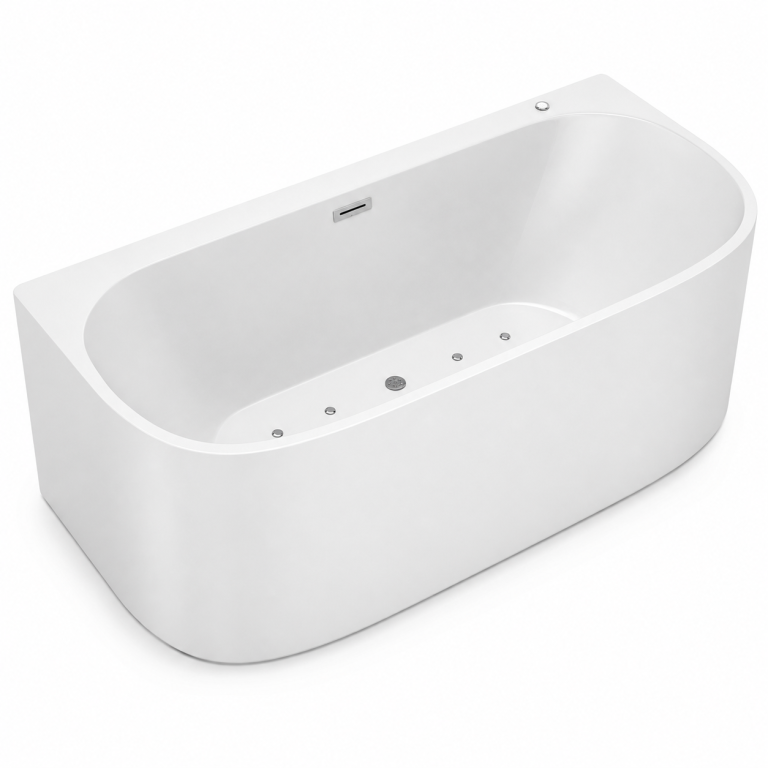 Wanny wolnostojące - Wanna Łazienkowa Doris z Hydromasażem  170 x 80 cm wolnostojąca Akrylowa LED Jacuzzi (9)