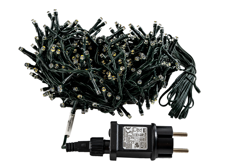 Boże Narodzenie - Lampki 200 LED Zimny i ciepły biały Programator 8 funkcji PLASTIKOWE PUDEŁKO (2)