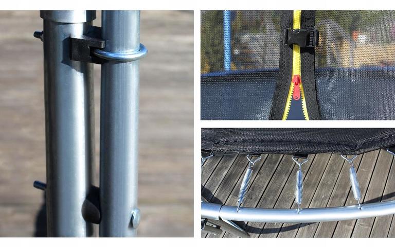 Trampoliny  - Trampolina 10FT 312CM Corciano z siatką zewnętrzną i drabinką (4)