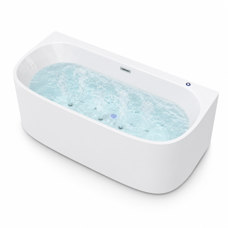 Wanny wolnostojące - Wanna Łazienkowa Doris z Hydromasażem  170 x 80 cm wolnostojąca Akrylowa LED Jacuzzi (5)