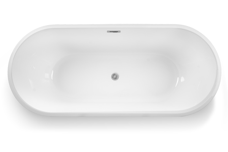 Wanny wolnostojące - Wanna wolnostojąca biała owalna Akrylowa 170 x 78 x 60 cm + syfon  JUPITER (13) Wanny wolnostojące - Wanna wolnostojąca biała owalna Akrylowa 170 x 78 x 60 cm + syfon  JUPITER (13)