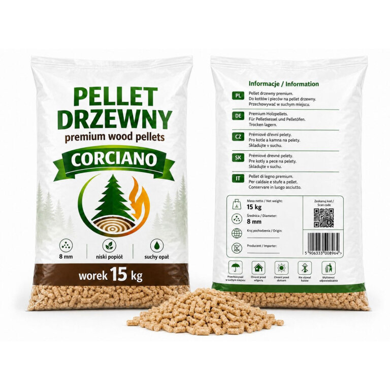 Pellet - Pellet drzewny Corciano Opał zimowy Paleta 750kg (5)
