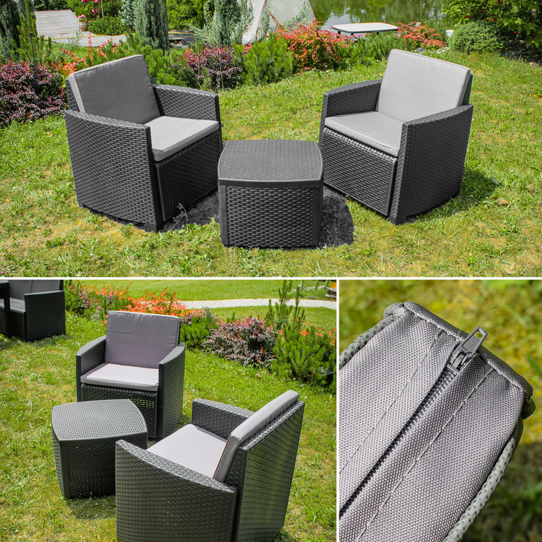 Meble ogrodowe - Zestaw Mebli Ogrodowych Rattanowych Panama 2 w 1 (3)