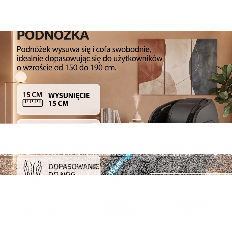 Fotele masujące - Fotel masujący Pafos Pro Corciano Rozkładany (11)