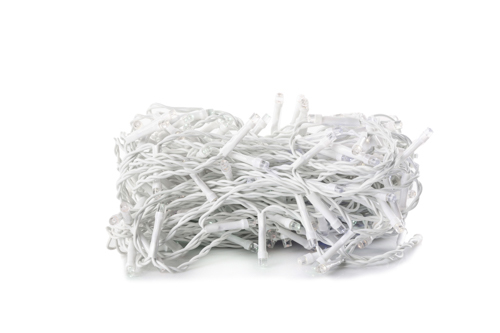 Boże Narodzenie - Sople 300 LED programator 8 funkcji zimny biały (16)