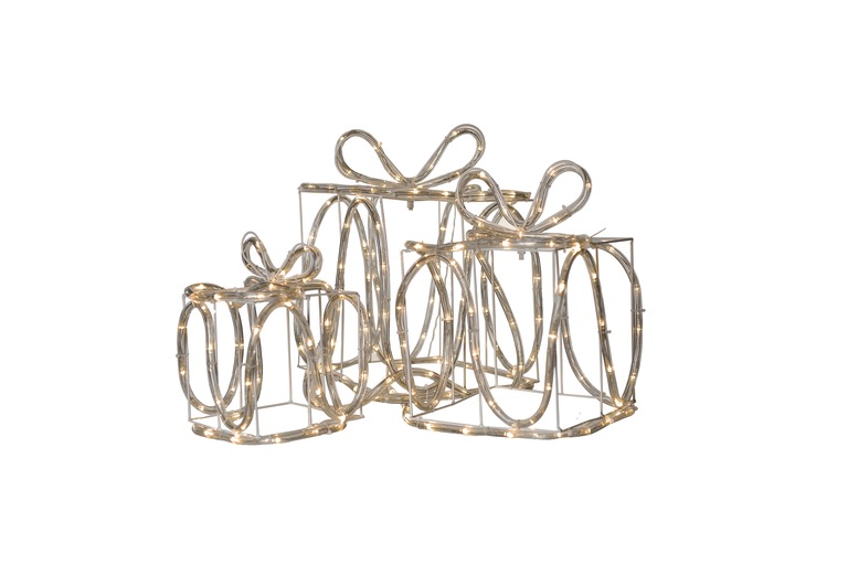 Boże Narodzenie - Dekoracja prezenty 180 LED, 25/20/15cm, do użytku zewnętrznego (3)