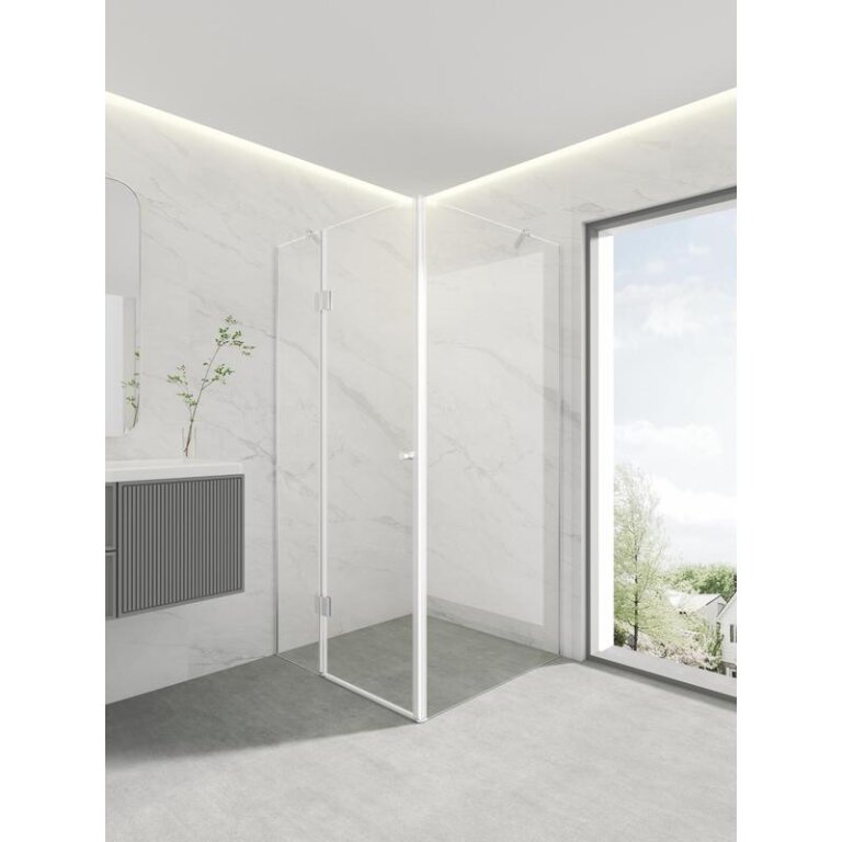 Kabiny prysznicowe - Kabina prysznicowa 90x90 narożna Corciano Droplin chrom (4)
