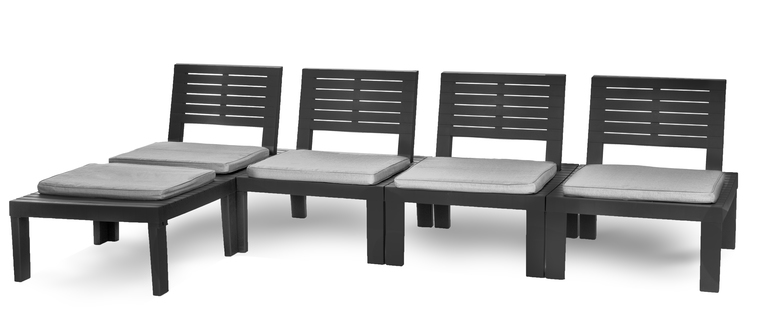 Meble ogrodowe - Meble Ogrodowe Zestaw Modułowy Molo Set Molok 4 Osobowy (6)