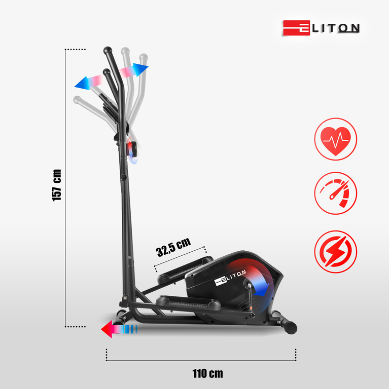 Orbitreki magnetyczne - Orbitrek Magnetyczny Corciano Cosmic Trenażer 120kg (7)