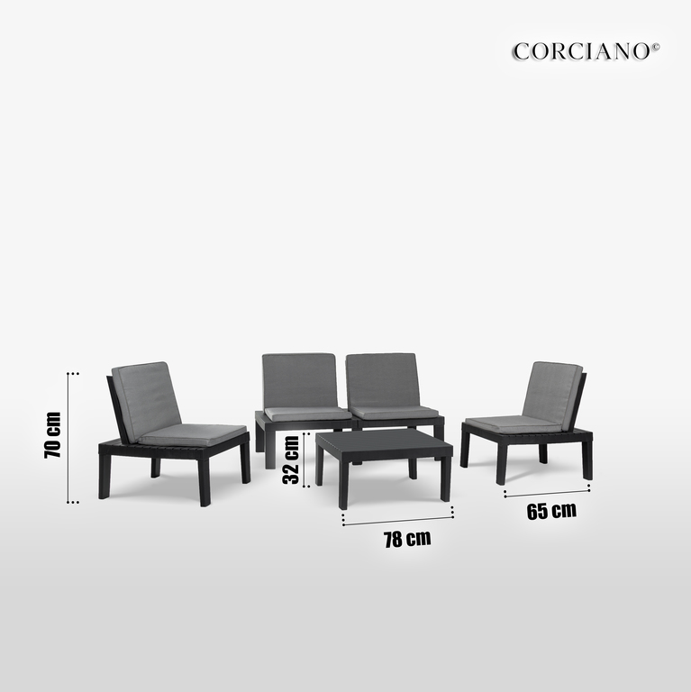 Meble ogrodowe - Meble Ogrodowe Zestaw Modułowy Molo Set Molok 4 Osobowy (11)