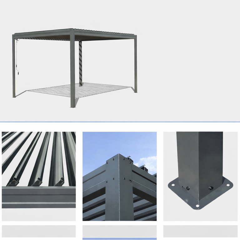  - Pergola Tarasowa Antracytowa z otwieranym dachem ALUMINIOWA 3x3m Corciano (6)