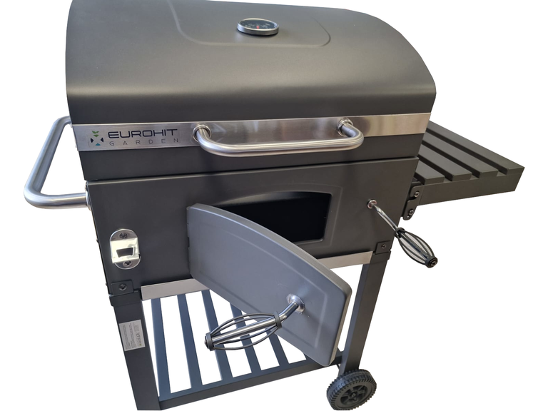 Grille - Grill ogrodowy węglowy ruszt żeliwny wózek Carbo - Angus PREMIUM (13)