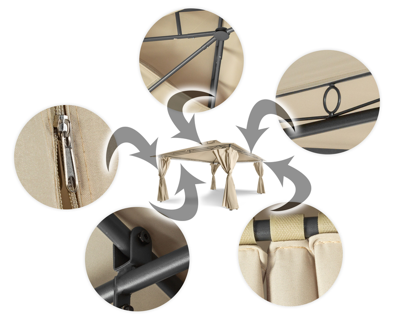 Pawilony ogrodowe - Namiot Ogrodowy Pawilon Altana Cristina 3x3m (9)