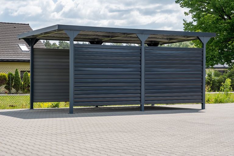 Domki / Garaże - Wiata samochodowa Komplet z Blachami Bocznymi garaż Carport 540 x 285 x 230 cm  (15)