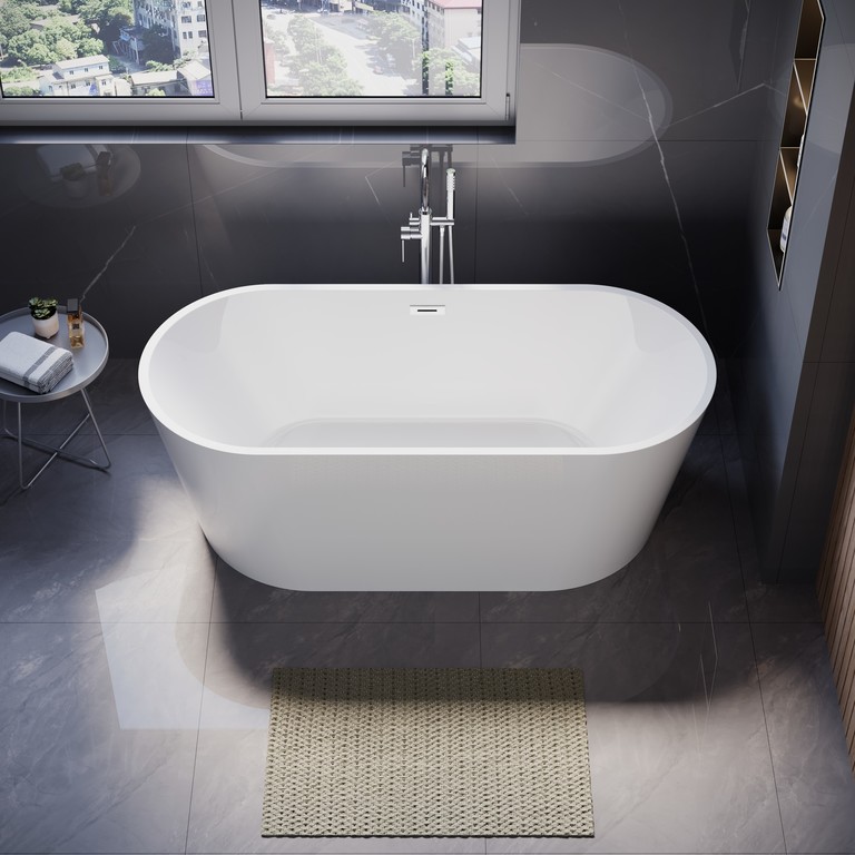 Wanny wolnostojące - Wanna wolnostojąca biała owalna Akrylowa 170 x 78 x 60 cm + syfon  JUPITER (4) Wanny wolnostojące - Wanna wolnostojąca biała owalna Akrylowa 170 x 78 x 60 cm + syfon  JUPITER (4)