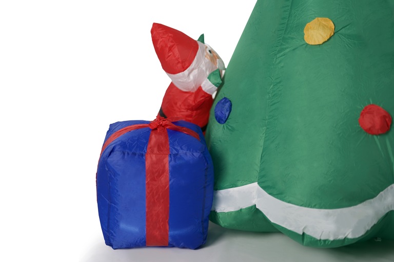 Boże Narodzenie - Dekoracja Dmuchana 5 LED Mikołaj + Prezenty 240cm (3)