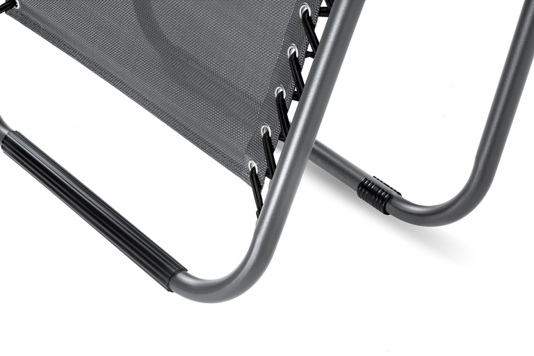 Leżaki ogrodowe - Leżak Plażowy Ogrodowy Składany Zero Gravity Antracyt (7)