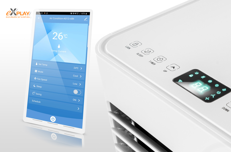 Klimatyzatory - Klimatyzator Przenośny EXPLAY 2930W WiFi Pilot MAX (5)