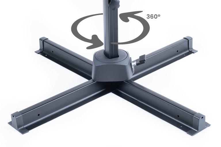 Ogród - Parasol OGRODOWY SIENA 3x3m LED PANEL SŁONECZNY składany (11)