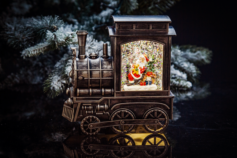 Boże Narodzenie - Dekoracja LED Pociąg z Mikołajem (4)