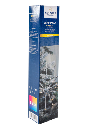 Boże Narodzenie - Dekoracja 40 LED Gwiazda (2)