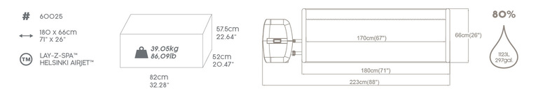 Baseny i materace - Jacuzzi Ogrodowe HELSINKI Lay-z Spa AirJet Bestway 180cm x 66cm (6)