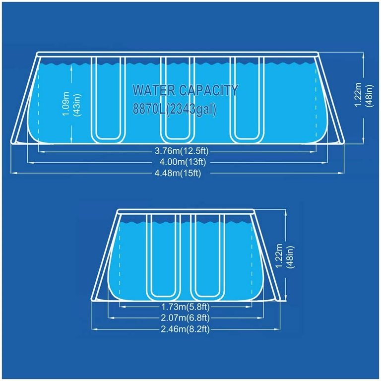Baseny stelażowe - Basen Ogrodowy Stelażowy Jilong 400 cm x 207 cm x 122 cm POMPA DRABINKA (7)