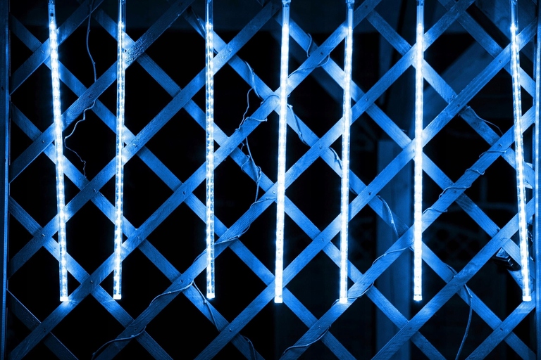 Lampki choinkowe - Lampki Świąteczne Meteory Zewnętrzne 250LED 5M Białe Zimne CH36 EUROHIT Christmas (4)