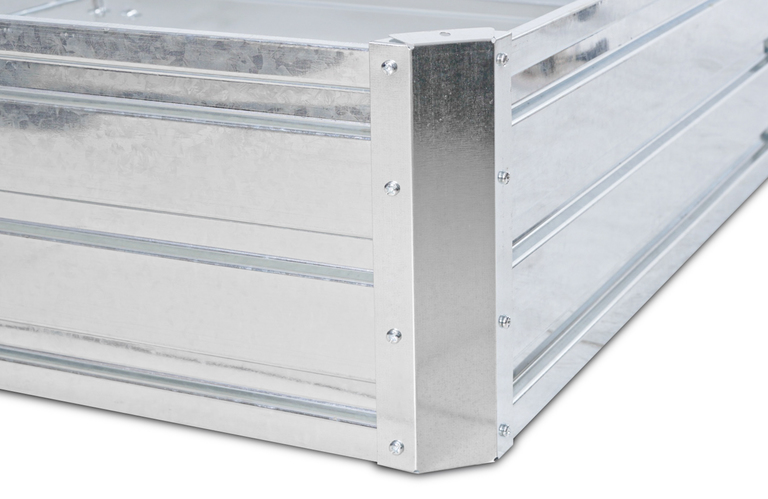 Ogród - Duża donica Ogrodowa Podwyższona z galwanizowanej stali Srebrna 180x90x30 cm (2)